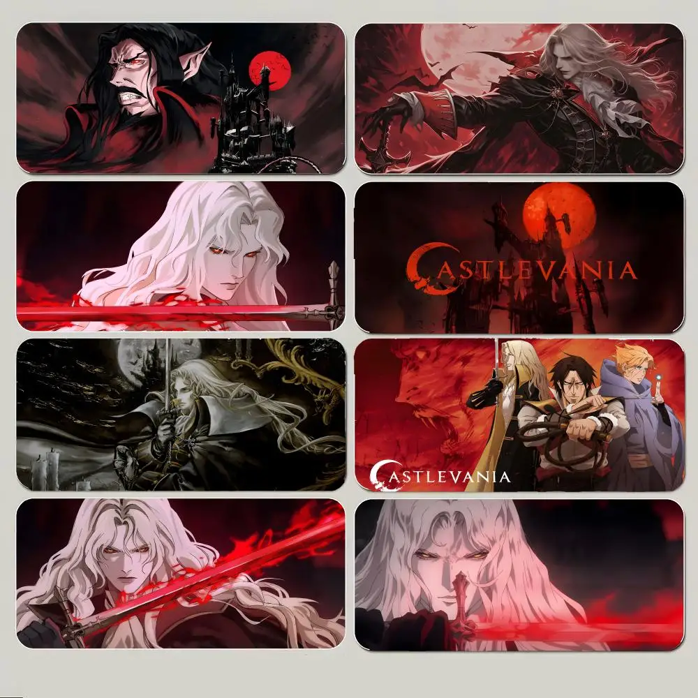 vampire retro C-Castlevania Mouse Pad Large Gaming Mousepad with Thick Stitched Edge Non-Slip Desk Mat