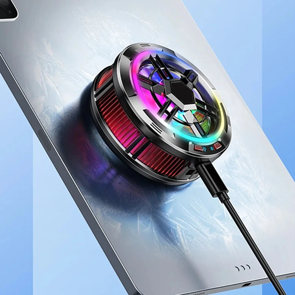 X100 RGB Magnetic Phone Cooler 23W Portable Phone Semiconductor Radiator 3 Gears Adjustable For Playing Games Watching Videos