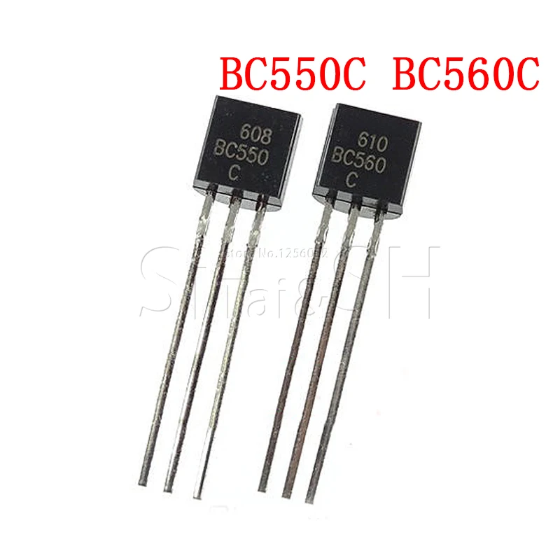 50pcs BC550C + BC560C every 25pcs BC550 BC560 TO92 Transistor DIP-3 45V 0.1A to 92 new Original