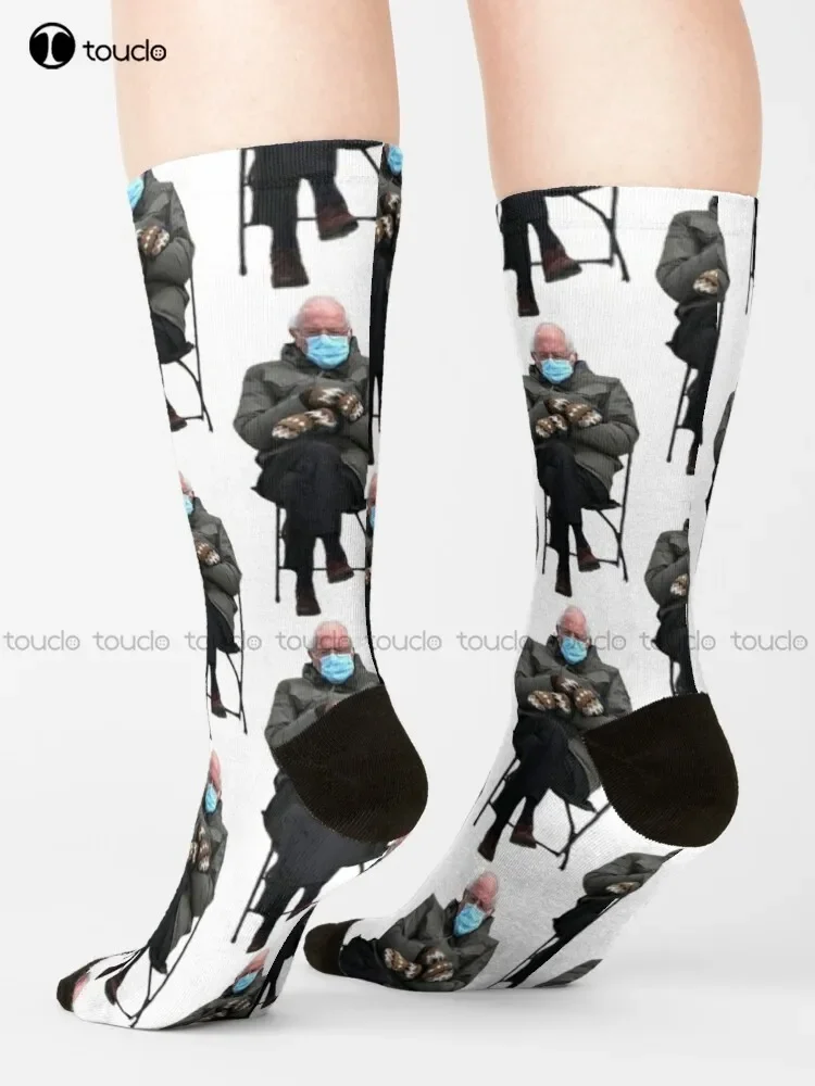 Bernie Sanders Meme - Mittens Folding Chair Iconic Look Biden Inauguration Socks Football Socks 360° Digital Print Gift