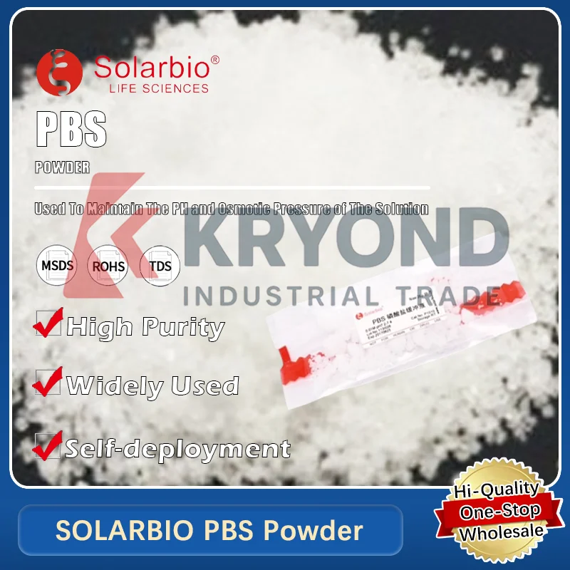 SOLARBIO PBS Polvo para preparación de solución tampón de fosfato en aplicaciones de laboratorio Producto original