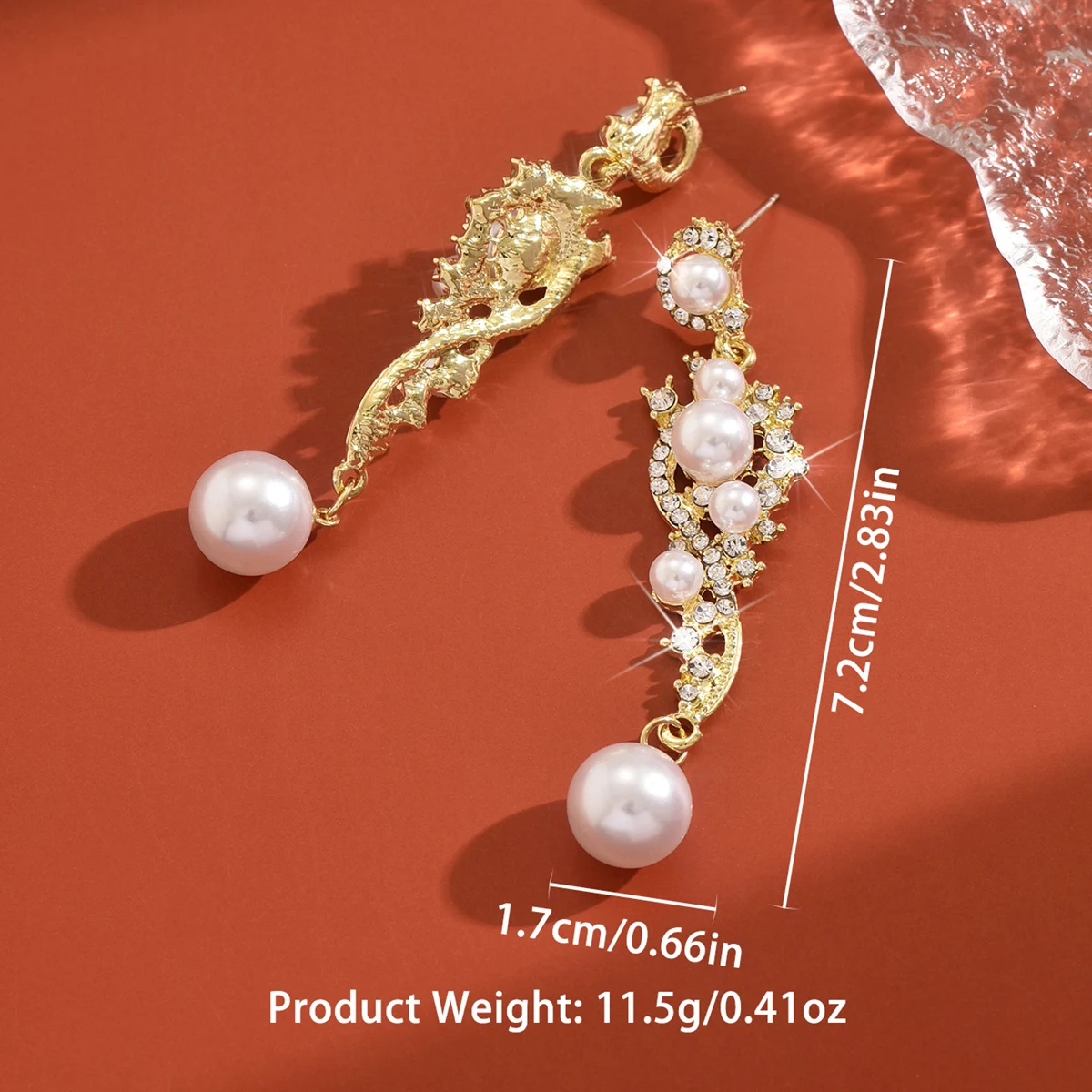 Bridal style elegant pearl cluster shaped hanging earrings, versatile accessories for bridesmaids and wedding guests