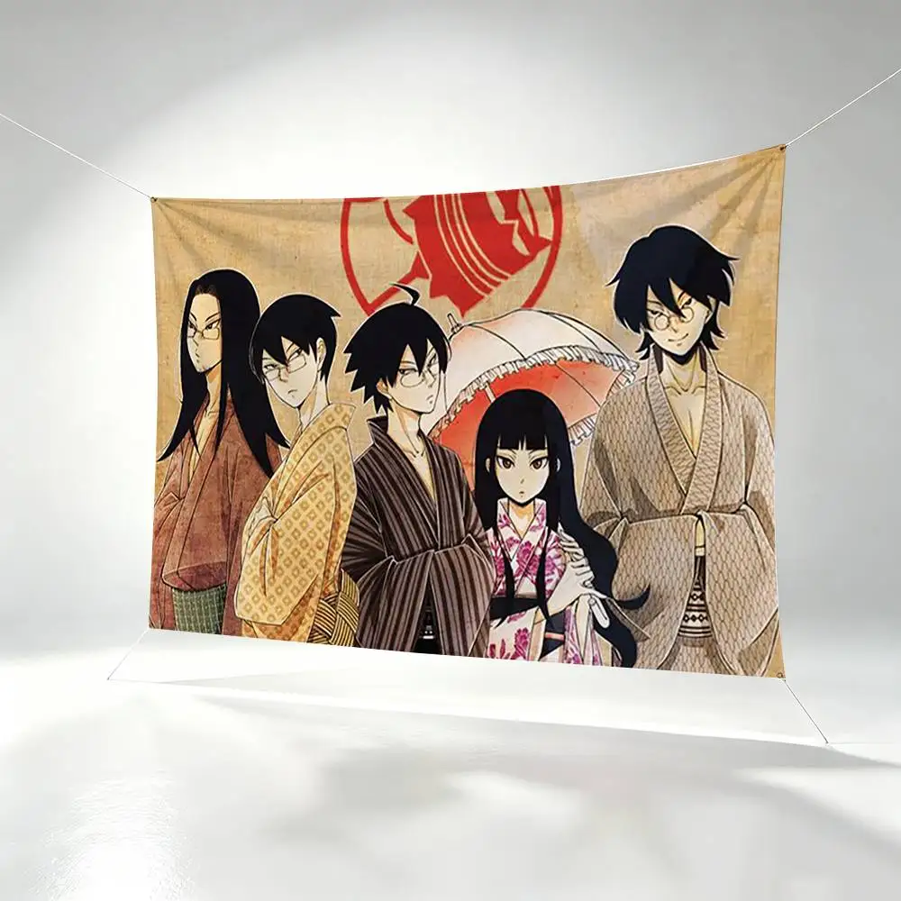 S-Sayonara Zetsubou Sensei Flags Wall Hanging Background Art Banner for Bedroom Home Outdoor Decor