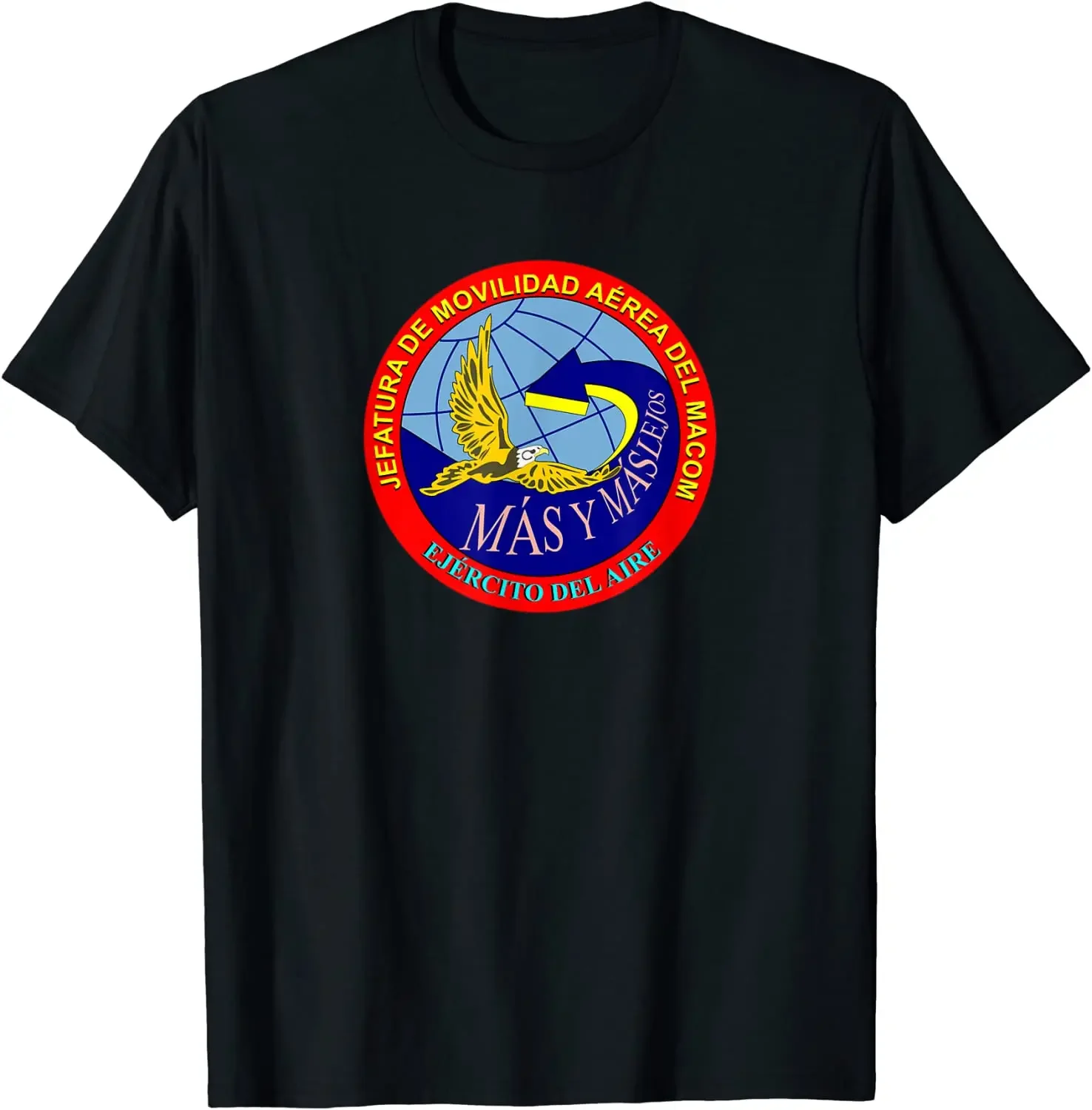 Spanish Air Force Air Mobility Headquarters (JMOVA) T Shirt. New 100% Cotton Short Sleeve O-Neck T-shirt Casual Mens Top