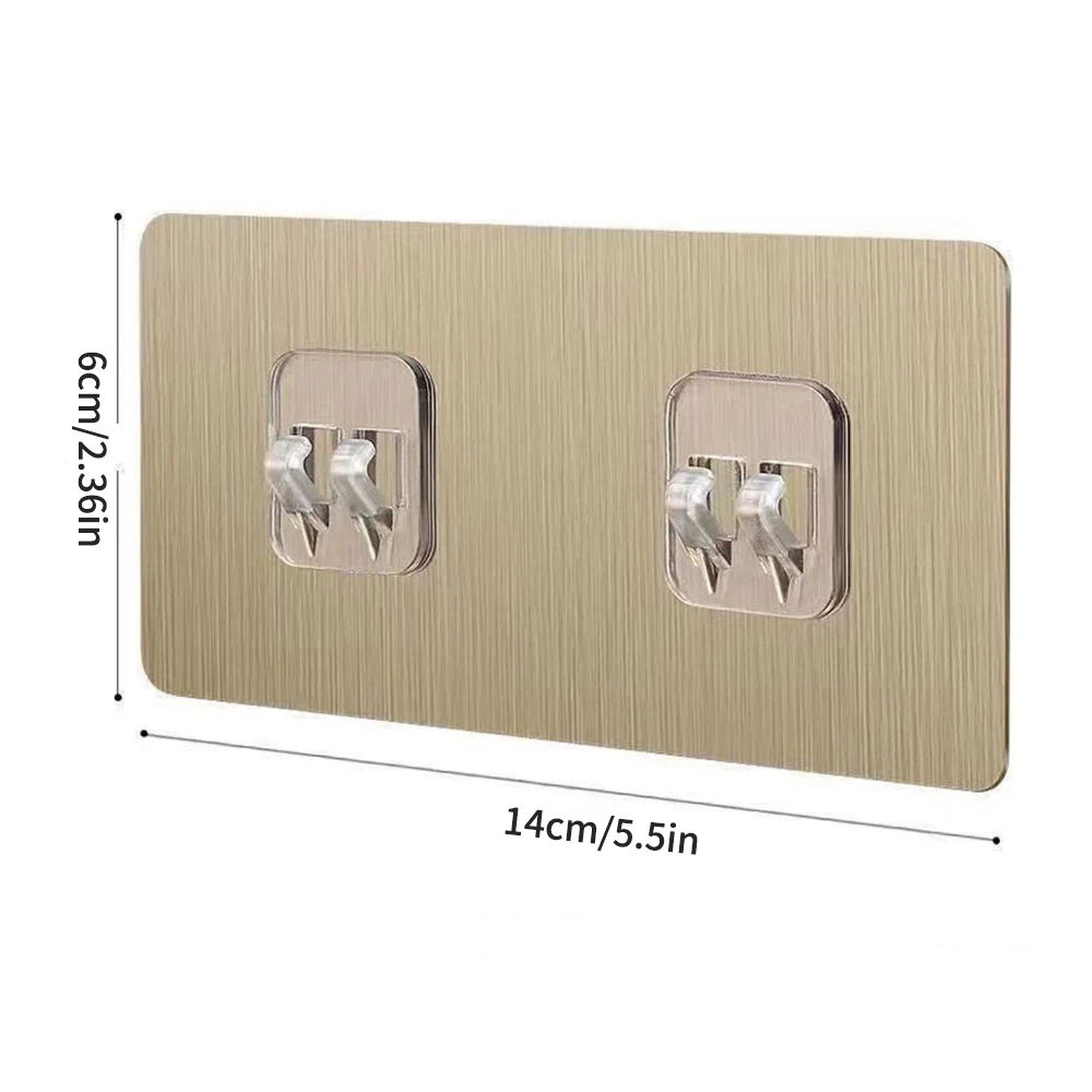 thumbnail image 1 of 10/20PCS Thickened Acrylic Double Hook Non-Marking Adhesive Shelf Strong Multi-Functional Home Wall Hooks, 1 of 3