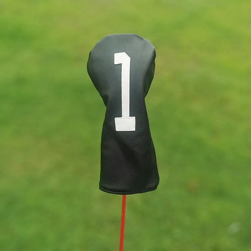 The font size of large number Golf Club #1 #3 #5 Wood Headcovers Driver Fairway Woods Cover PU Leather Head Covers