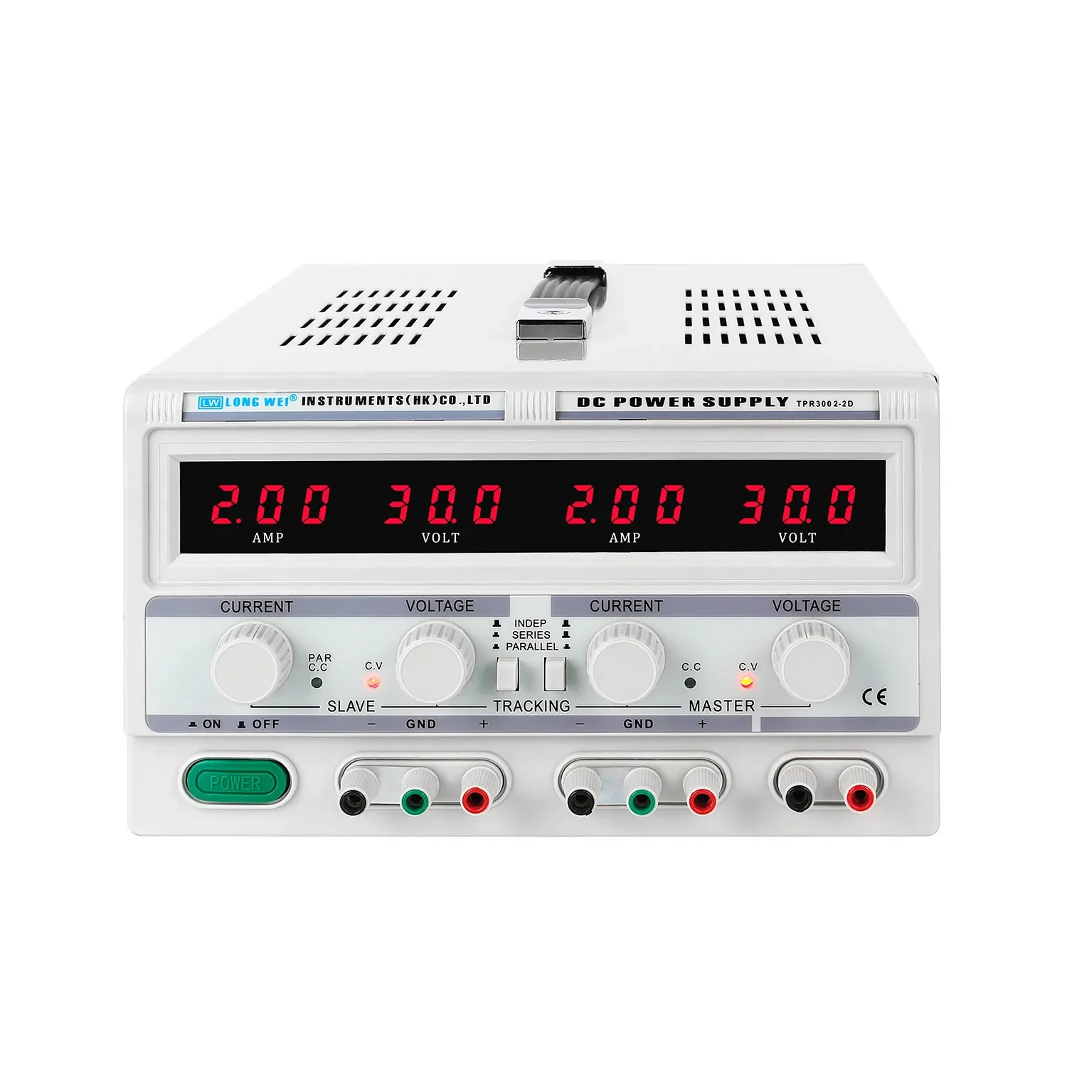 TLF TPR3002-2D 30V 2A Dual Output Benchtop Digital DC Power Supply Linear Precision Digital Adjustable Power School Lab