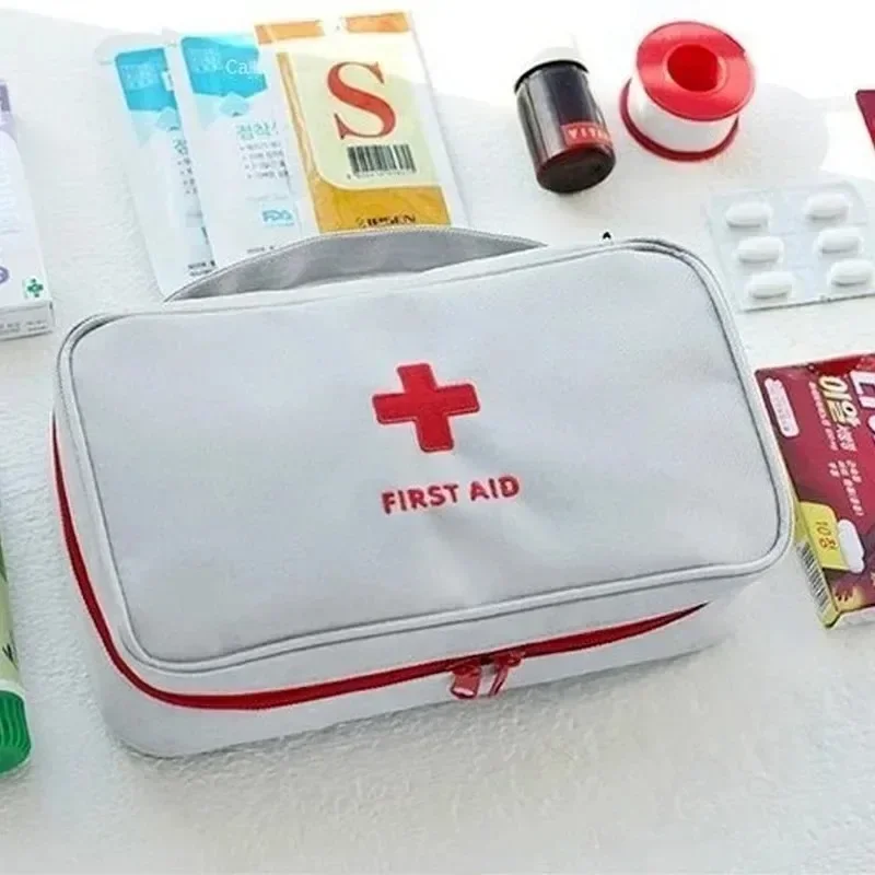 Bolsa de medicina portátil de tela Oxford, botiquín de primeros auxilios, botiquín de emergencia médica, organizador, bolsa de almacenamiento de pastillas para medicina doméstica al aire libre