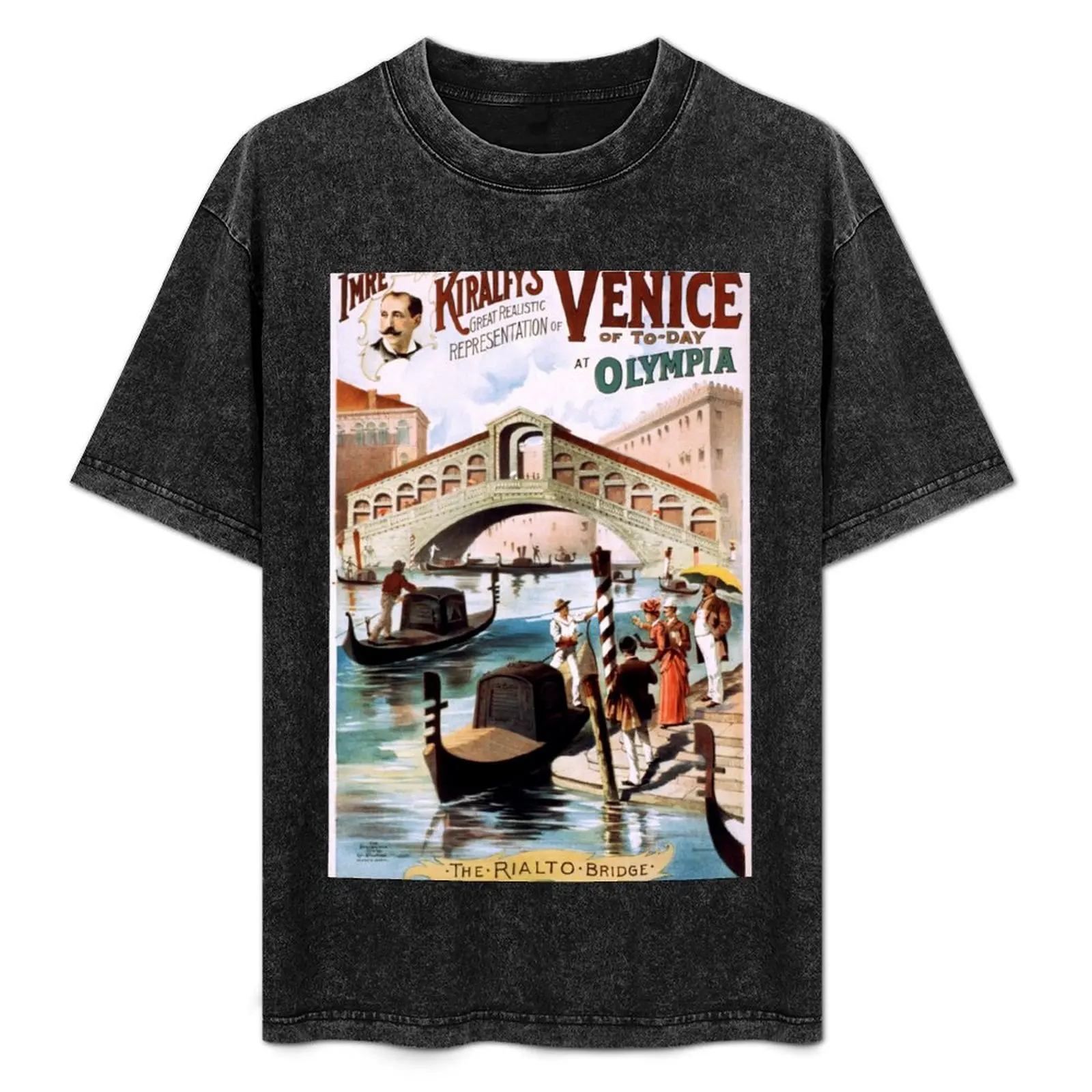 Vintage 1891 Venice Travel Art T-Shirt summer 2025 football t shirt affliction shirts baggy shirts mens clothing