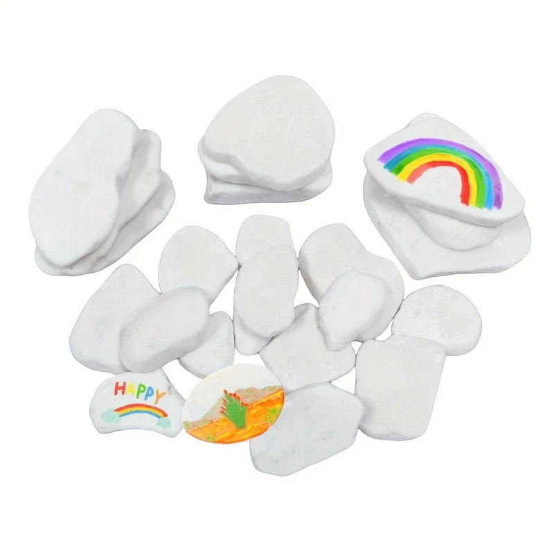 

Diy Rock Painting Kit Bulk Smooth White Irregular Shape Flat Stones For Arts And Crafts Supplies White Painted Stone
