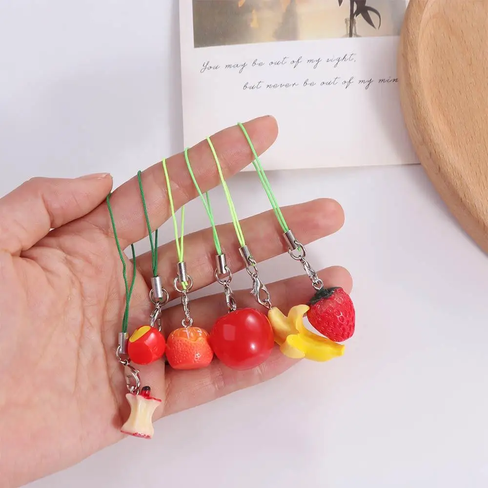 

Fashion Strawberry Fruit Phone Charms Tomato Hanging Rope Cell Phone Lanyard Phone Strap Decorations Phone Pendant Girl Woman