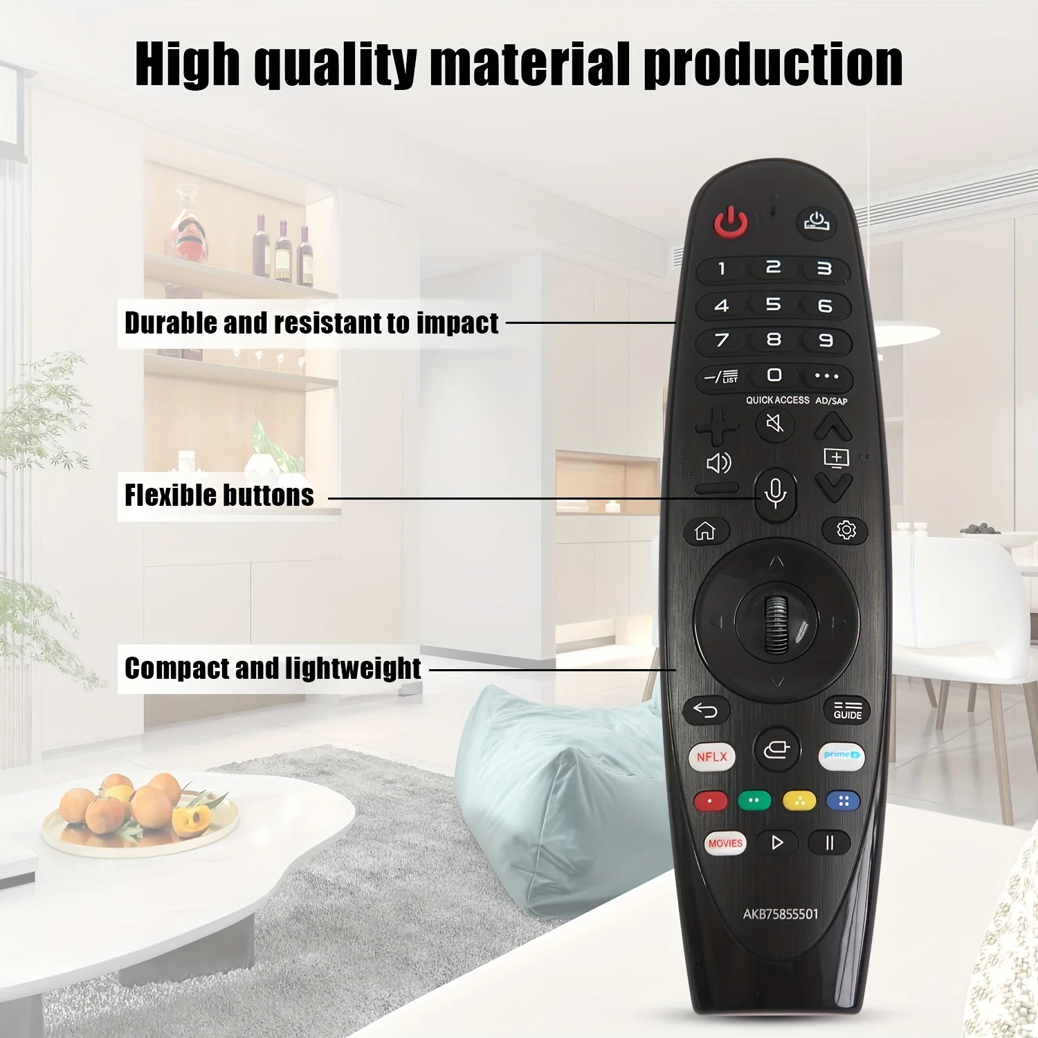 20GA AKB75855501 NFLX Remote Control for LG Smart TVs, Infrared Remote Control, Fit for LG Many Smart TV Models （No Poin