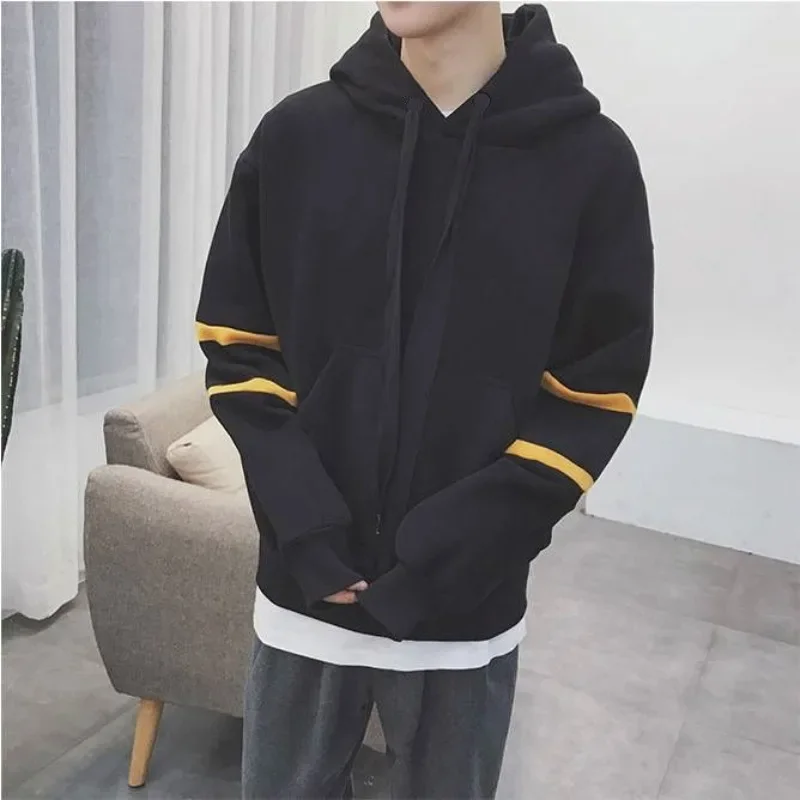 Green Hoodies Men\'s Clothing Hip Hop Pastel Color Hooded Simple Korean Sweatshirts for Man Style Funny New in Sweat Shirt Luxury