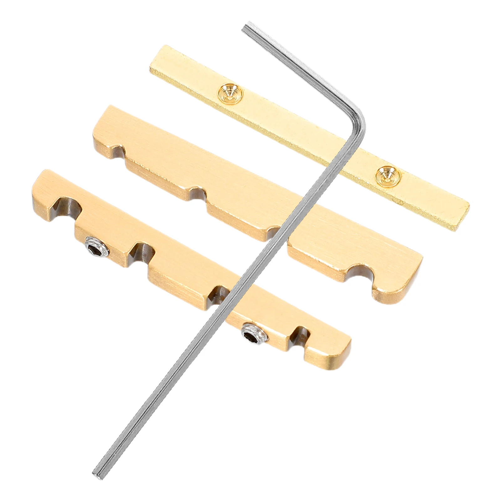 1 set Adjustable 38mm Brass Electric Hardware Metal Nut for 4-String Curved Design Precision Slotting Sound Purity Professional