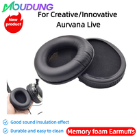 MOUDUNG Soft Foam Protein Leather Ear Pads Compatible For Creative/Innovative Aurvana Live Headset Earmuffs Repairing Parts