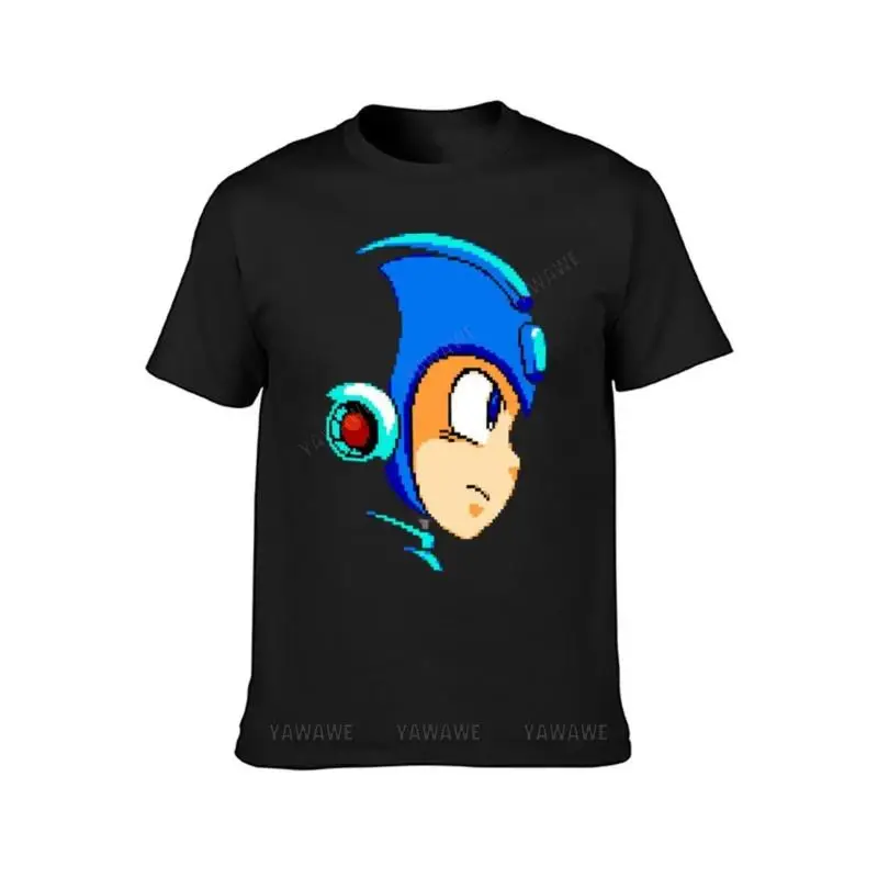 Mega Man-camiseta gráfica personalizada masculina, roupas de verão, marca grande e alta, tops de algodão