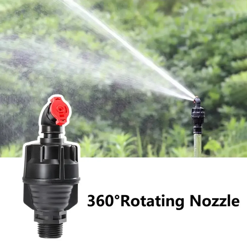 360° Rotating Garden Irrigation Nozzle 1/2 Inch Large-Area Coverage Garden Watering Device Durable Adjustable