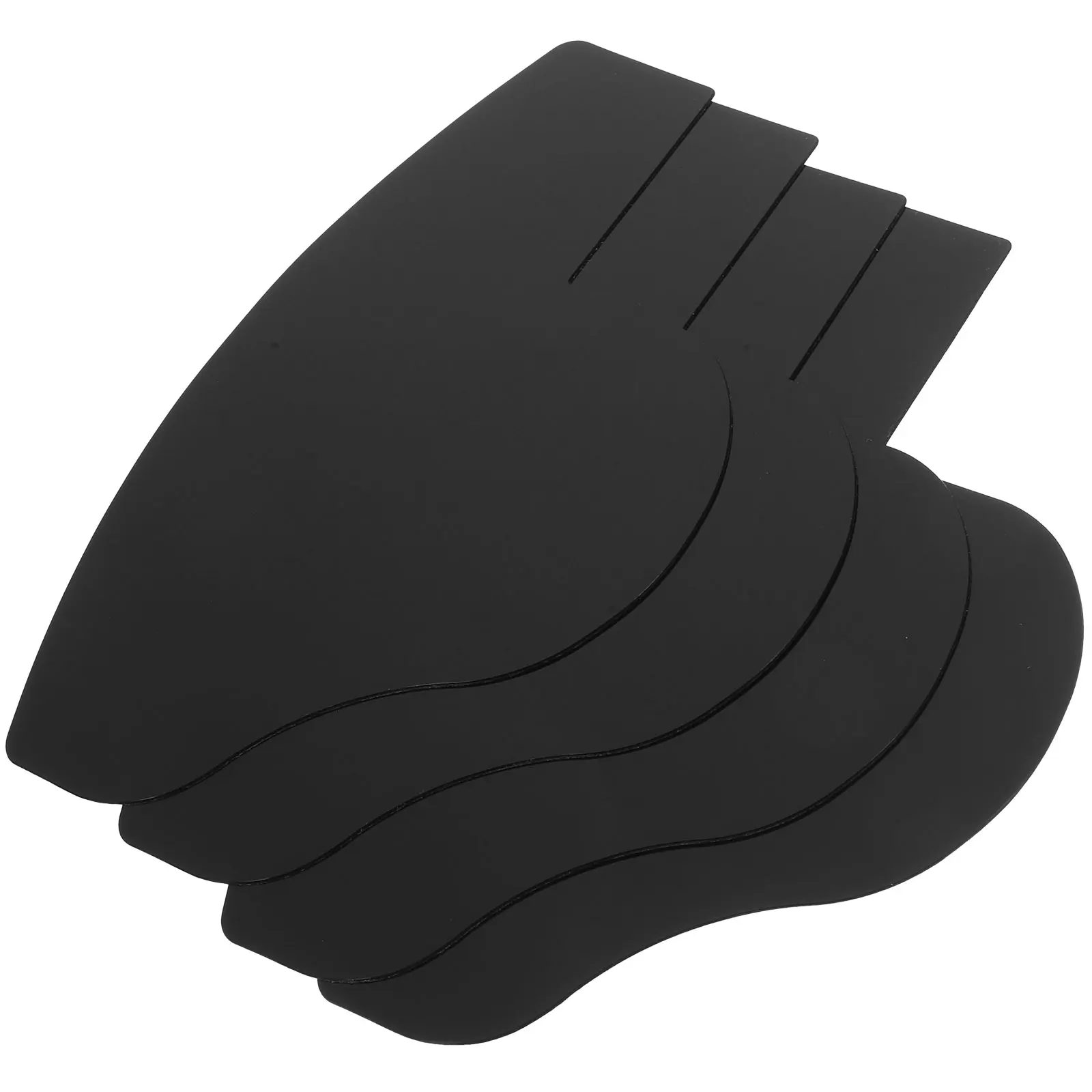 

4 pcs Card Black PVC Beard Shaping Tool for Men Hairline Shaping Tool Hairline Design Template Portable Practical