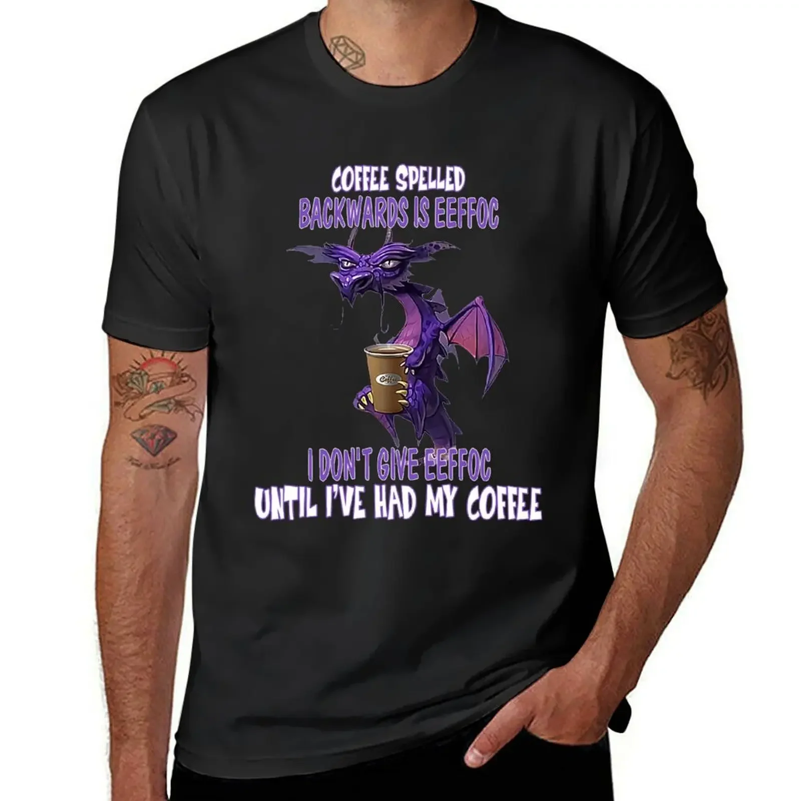 Dragon Coffee Spelled Backwards Is Eeffoc T-Shirt sublime Blouse summer top mens workout shirts