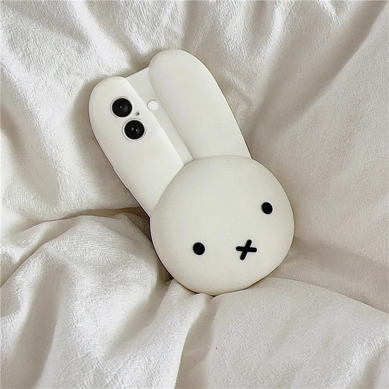 Miffy Iphone 11/12/13/14/15/16ProMax Phone Case Kawaii Silicone Anti-drop Simple All-wrap Soft Case Christmas Toy Gift