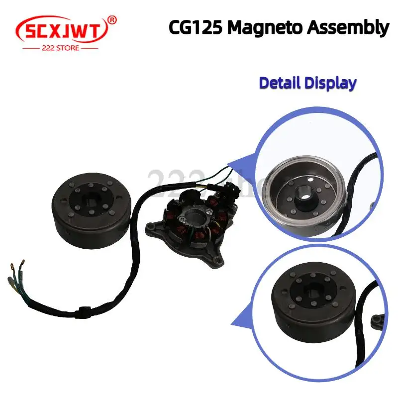 

Durable Circle Rotor Magnetic Steel Magnetic Motor for 125cc CG125 Motorcycle - Reliable CG125 Coil Rotor Replacement