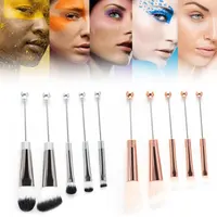 Pinceaux de maquillage perlables bricolage, brosse de contour, cadeaux de beauté, 5 pièces 2
