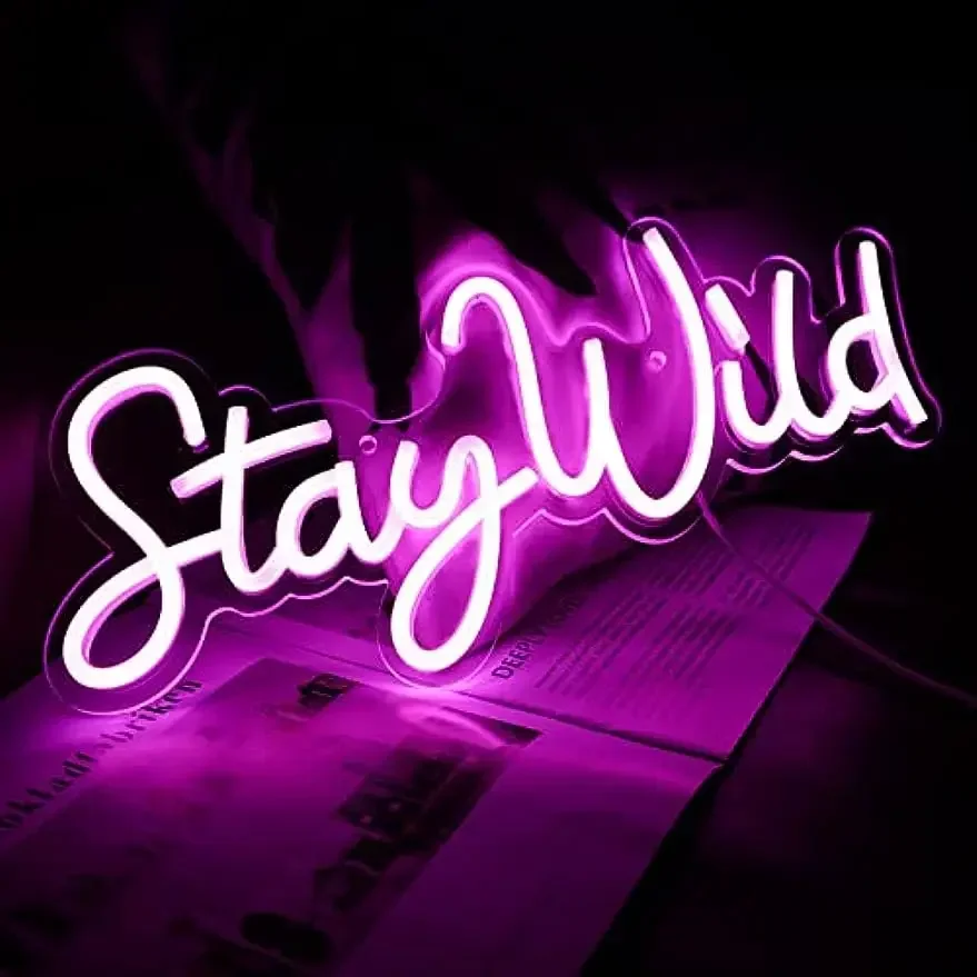 

Stay Wild Neon светильник для гостиной, пива, бара, паба, ресторана, рождественский подарок