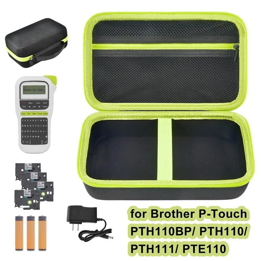 Portable Label Maker Storage Bag EVA Large Capacity Holder Sturdy for Brother P-Touch PTH110BP/ PTH110/ PTH111/ PTE110