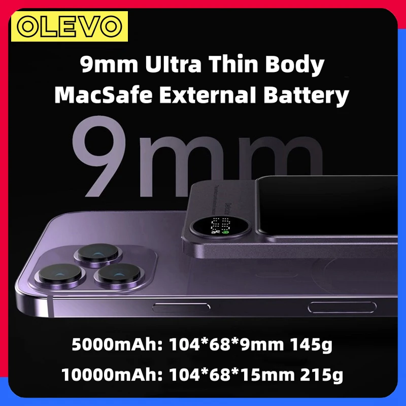 10000mAh شفاف ماكساف باوربانك 15W المغناطيسي اللاسلكي شاحن سريع البطارية المحمولة لآيفون شياومي سامسونج بنك الطاقة