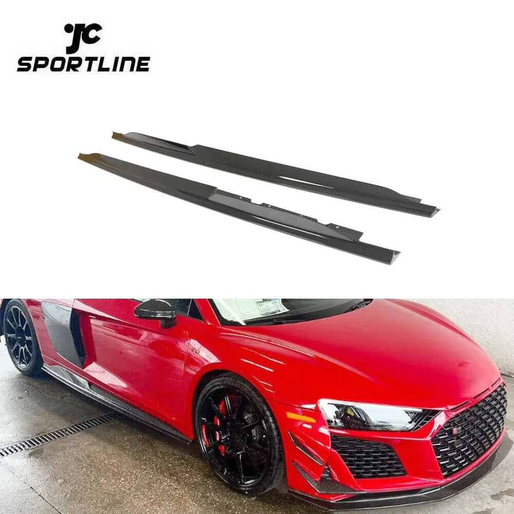

Custom Design R8 Dry Carbon Side Skirt Extension For Audi R8 V10 GT Performance Coupe 2-Door 2023