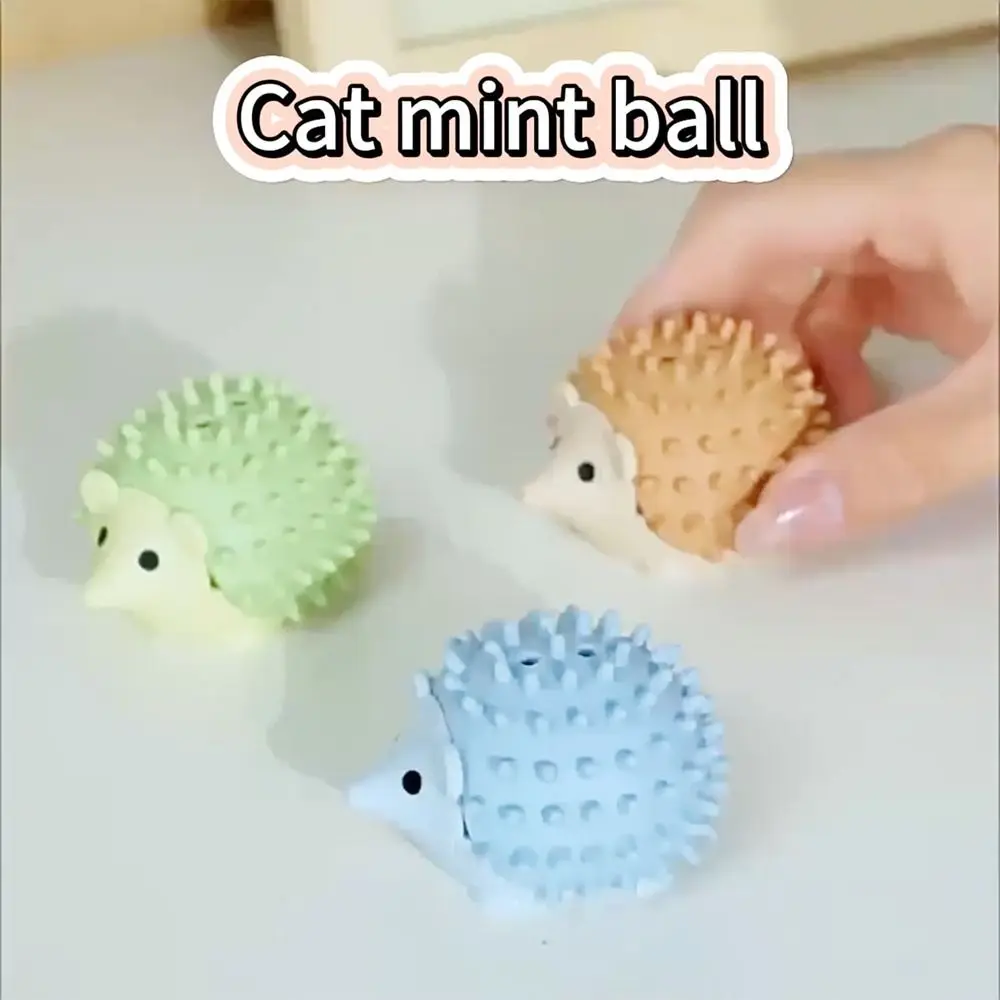 Pet Supplies Cute Catnip Ball Toy for Small Medium Cats Rotatable Teeth Grinding Tools Promote Digestion Hedgehog Ticklers