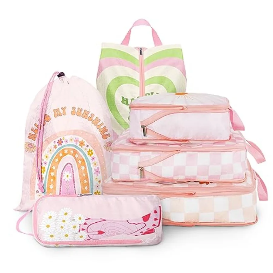 

Набор из 6 компрессионных упаковочных кубов для путешествий, водонепроницаемые органайзеры для багажа, моющиеся сумки для хранения, серый цвет, для рюкзаков и путешествий