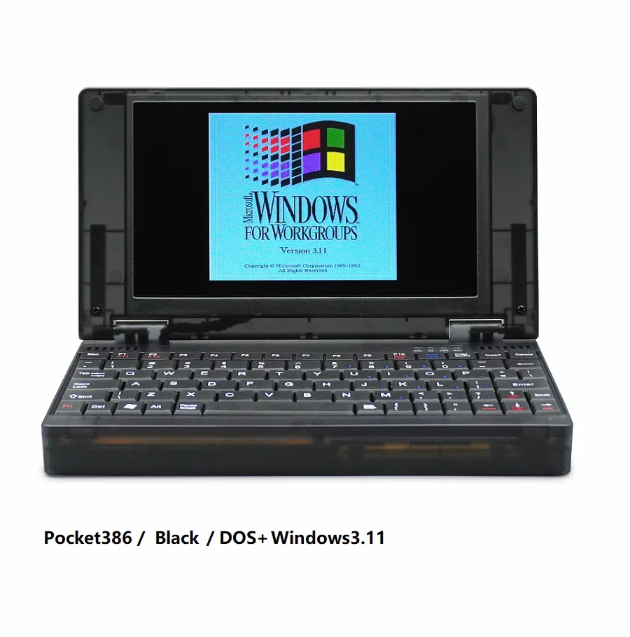 Pocket386 DOS Computer Hand386 Windows3.1/95 386CPU 7inch IPS