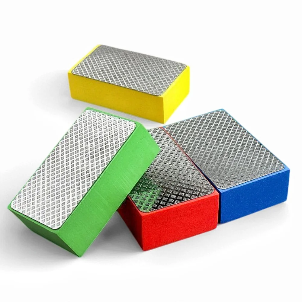 1/4Pcs Diamond Hand Polishing Pads Tile Glass Abrasive Grinding Block Pad Stone Marble Ceramic Abrasive Sanding Polisher Tools