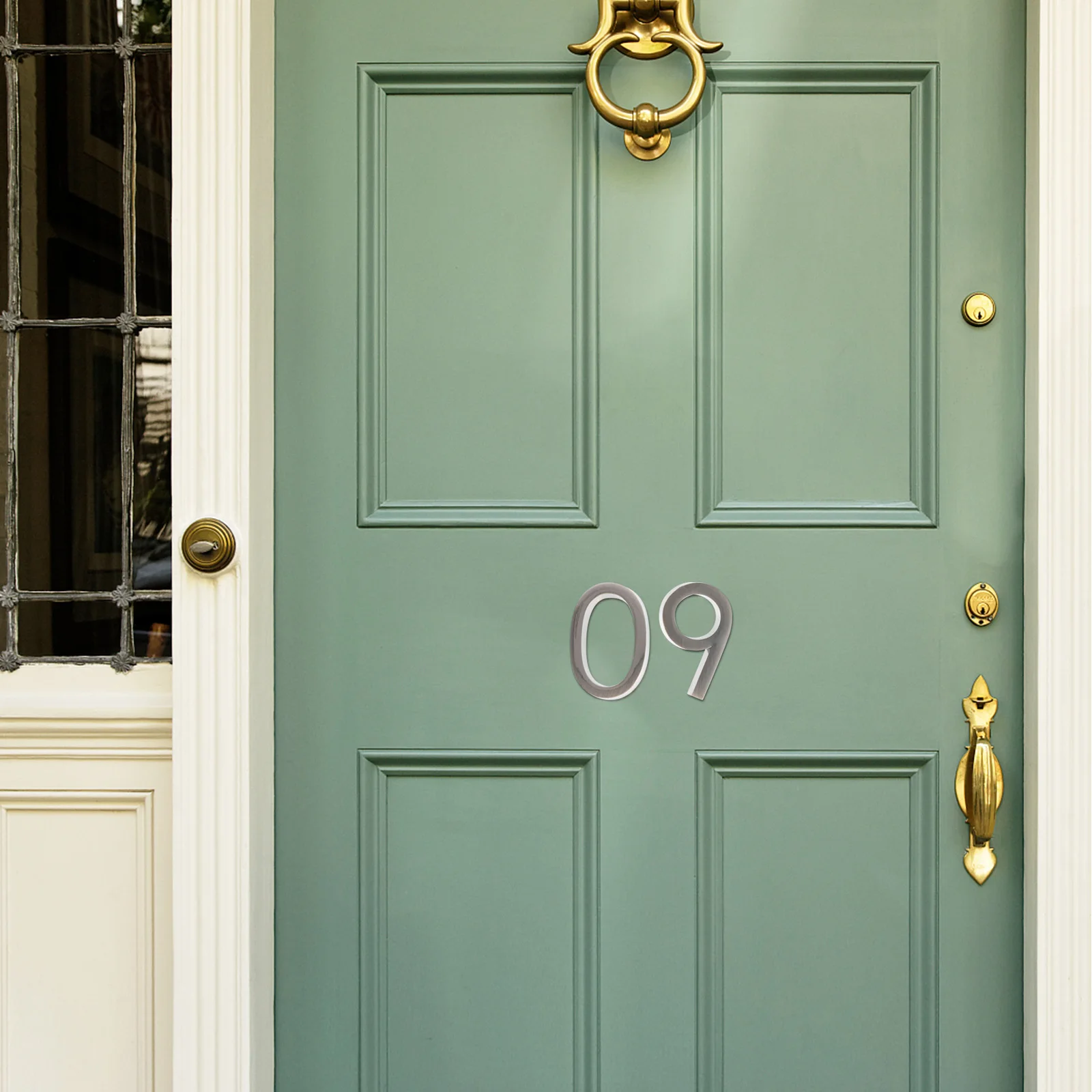 

20Pcs 3D House Number Resin Plaques Durable Strong Electroplated Self-Adhesive Mailbox Door Decals 0-9 Stickers