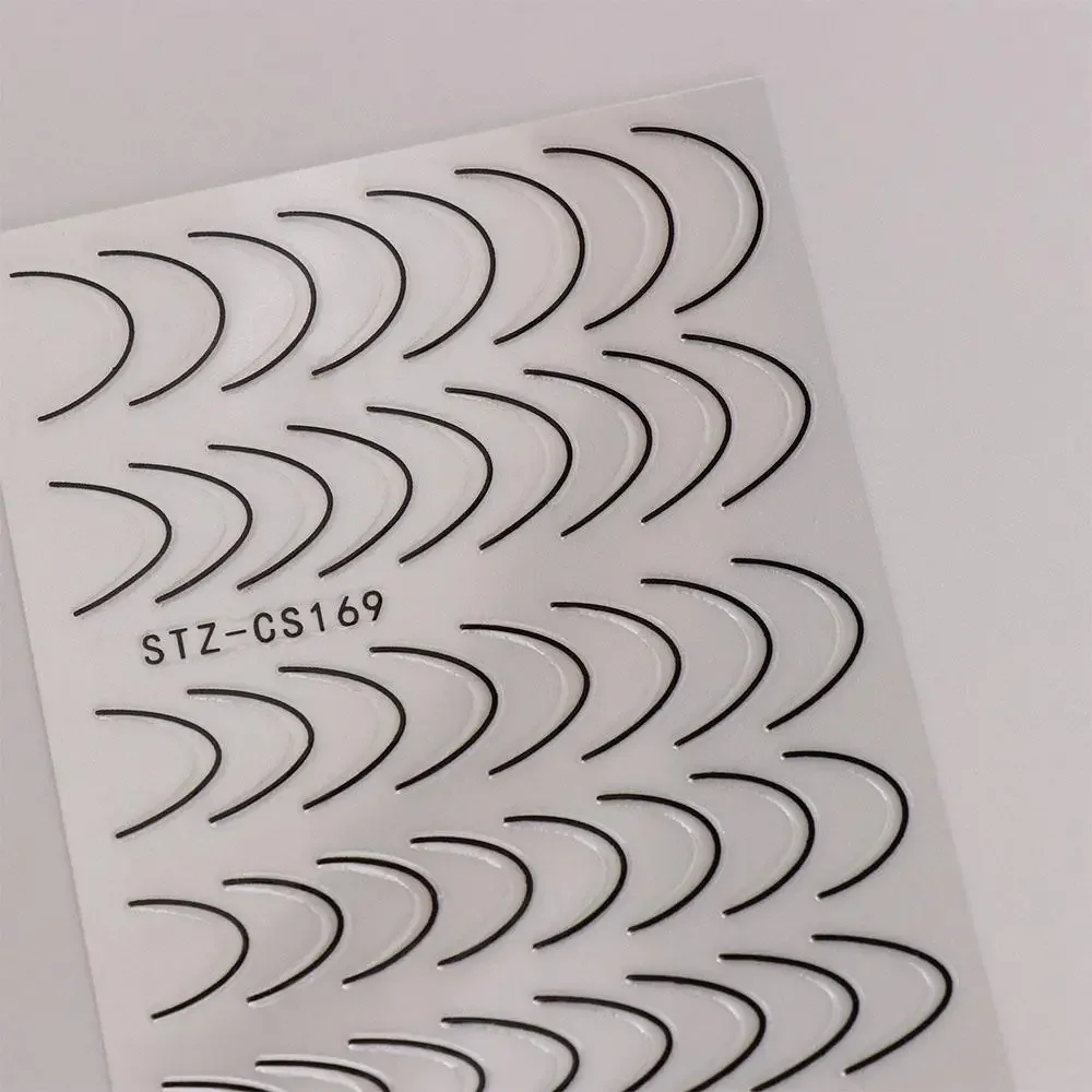 ネイルアートスライダー幾何学模様転写ネイルホイルマニキュアストライプネイルデカール3Dラインネイルステッカーネイルアートデコレーション