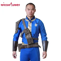 Miccostumes Unisex Survivor Vault Suit Cosplay Shoulder Pad Buckle Belts Set PU Strap for Men and Women