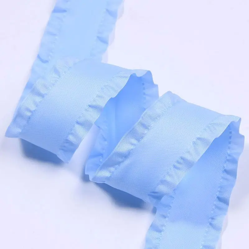 10 Yards 22MM/38MM Falbala Ruffled Ribbon Skirt Lotus leaf Edge For Hair Bows DIY Crafts Handmade Accessories Gift Packaging