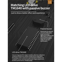 LED Music Spectrum Display DIY Kit 16X32 Rhythm Light Clock 8 Kinds Spectrum Mode SMD Soldering Display Light, Green Durable