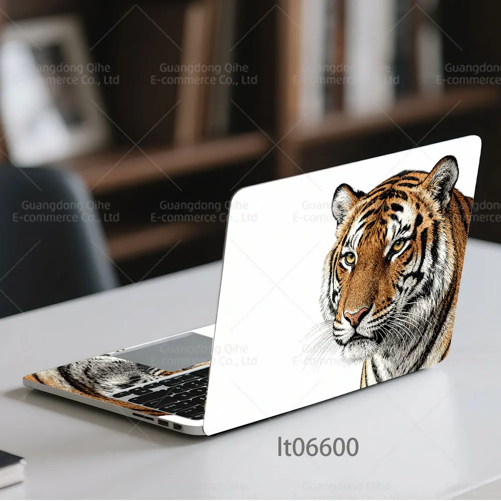 

Реалистичная наклейка на ноутбук с изображением головы тигра, 2 шт., наклейка с изображением диких животных для Macbook HP Dell Lenovo 11-17 дюймов