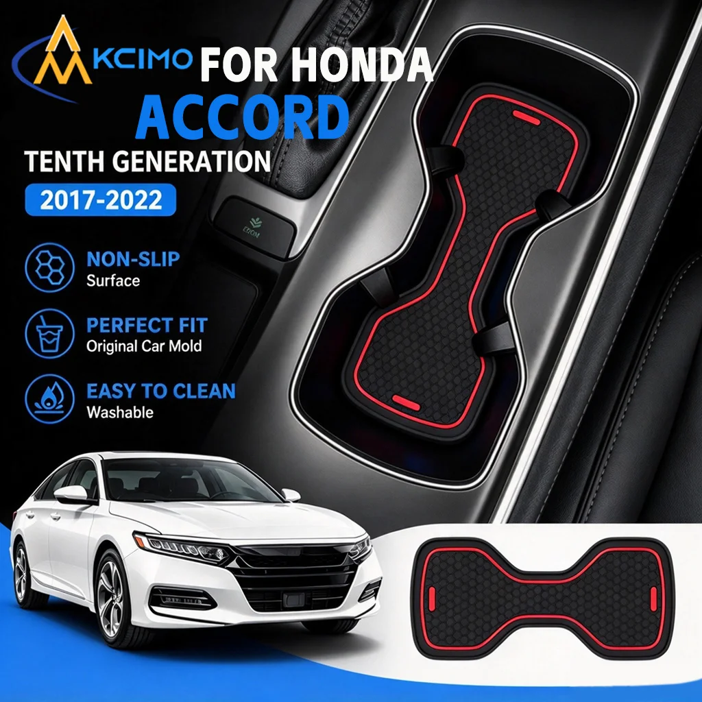 For Honda Accord Tenth Generation 2017-2022 Car Cup Holder Coaster Non-Slip Waterproof Drink Holder Insert Protector Pad