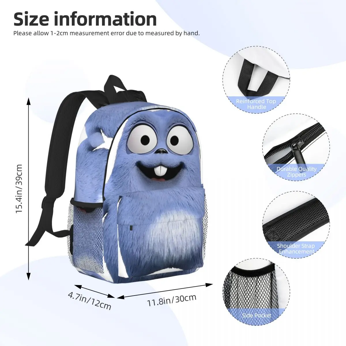 Grizzy And The Lemmings Backpacks Teenager Bookbag Fashion Children School Bags Travel Rucksack Shoulder Bag Large Capacity