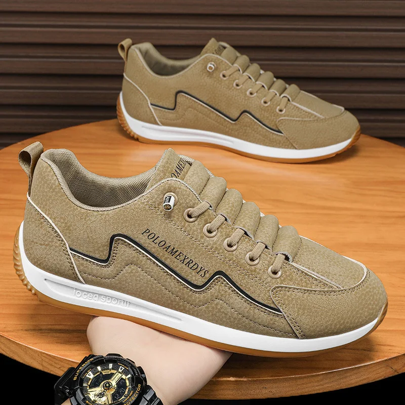 

2024New Men's Shoes Fashion Sneakers High-quality Leather Casual Shoes for Men Light Comfortable Sport Running Shoe Tennis Shoes