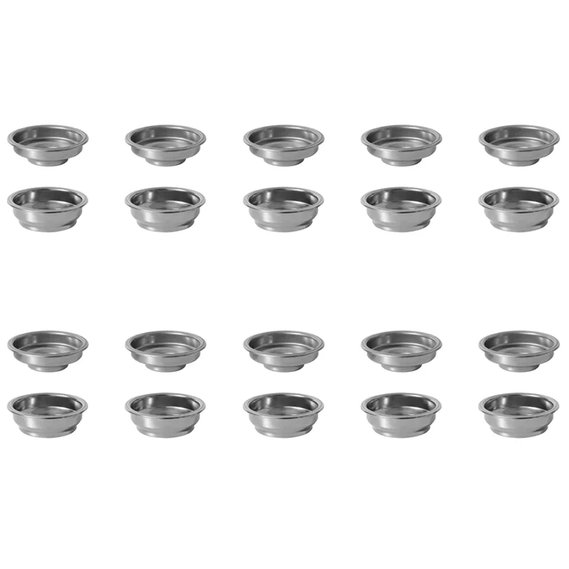 

ABBK-20PCS Stainless Steel 58Mm Coffee Tea Filter Basket For Espresso Coffee Machine Accessories Pressurized Powder Bowl