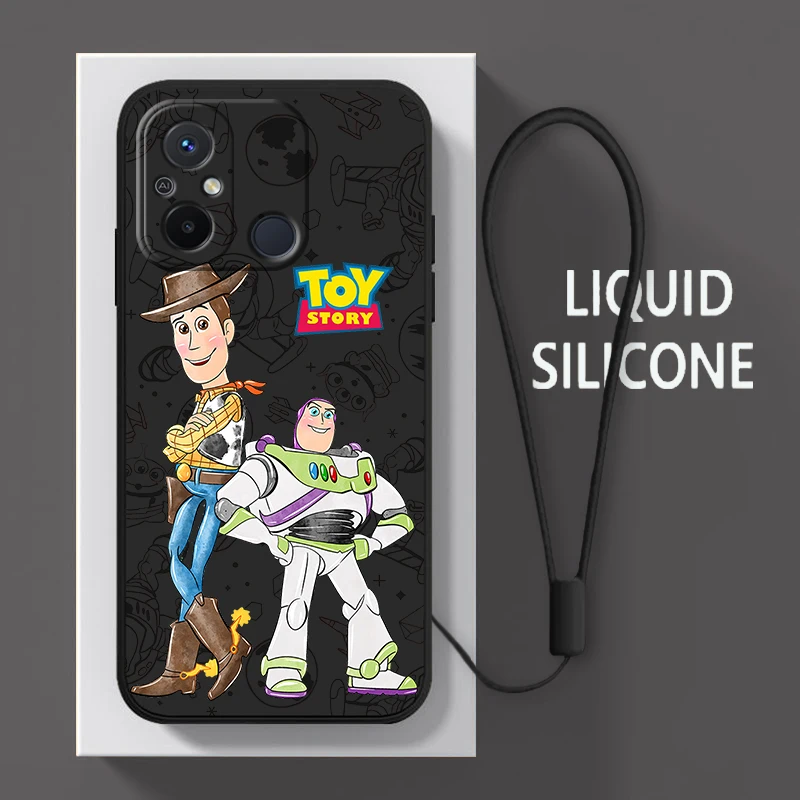 Toy Story Buzz Lightyear For Xiaomi Redmi 12 12C 11 Prime A1 10 10X 9 9A 9T 8 8A 7 6 Pro 4G 5G Liquid Rope Soft Phone Case