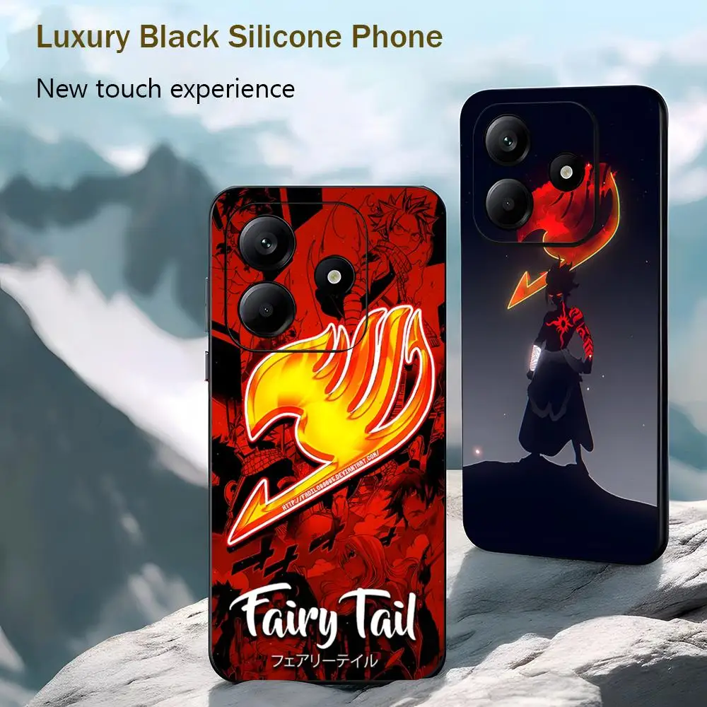 Funda de teléfono Anime Hot F-Fairy Tail Cool para Xiaomi Redmi 14C 13C 12C Note17 15 14 13 12 11 10 Pro Plus S, funda negra suave para teléfono