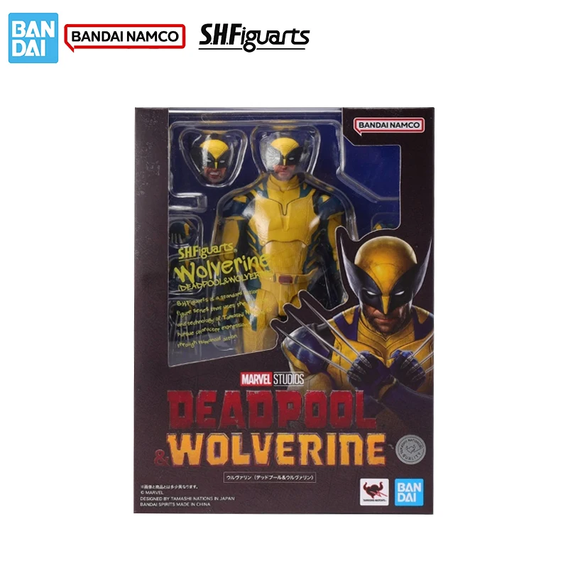 バンダイオリジナル本物のフィギュアデッドプール & ウルヴァリンモデルキット SHF ウルヴァリンコレクションモデルアクションフィギュア男の子のおもちゃギフト
