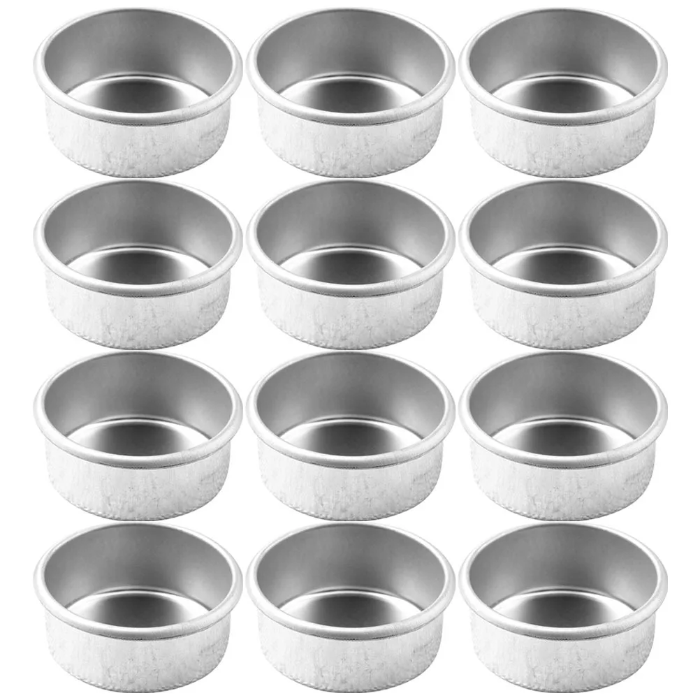 

12pcs Cups For Diy Dining Table Use Empty Tealight Tins Reusable Metal Holders Iron Craft Tray Decorative Home