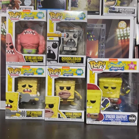 Pantalones cuadrados de Bob Esponja y figuras de Patrick Star # 1666 1668 1669 1670 Funko Pop figura de vinilo coleccionable edición limitada juguete para regalo