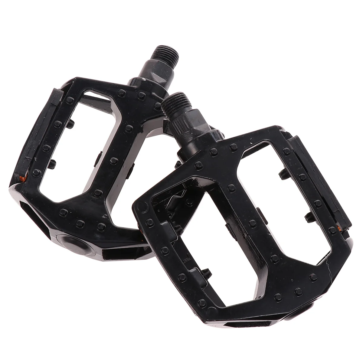 

1 Pair Aluminium Alloy Bike Pedals Black Dual Rolling Ball For Mountain Folding Unicycle Urban Commute Durable Cycling Pedal